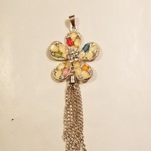 Colorful crytal flower pendant